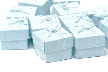 Image showing Cyan gift boxes