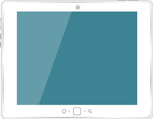 Image showing White generic tablet pc on white background