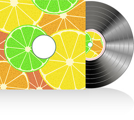 Image showing Black vinyl in fruits cover