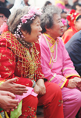 Image showing Old Chinese women at a Chinese New Year festival