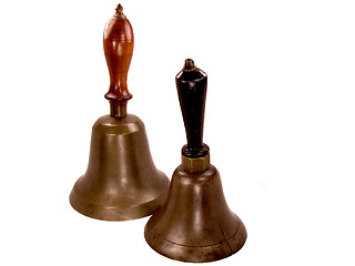 Image showing Antique School House Brass Bells