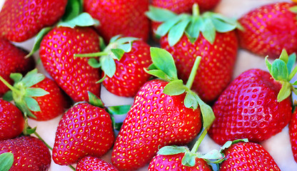 Image showing fresh strawberry on the clean  white background