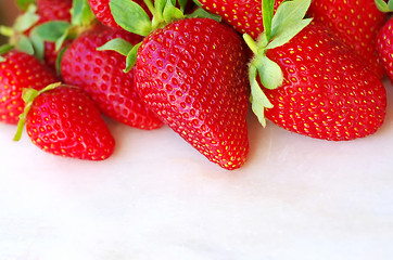 Image showing fresh strawberry on the clean  white background