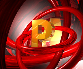 Image showing letter p in abstract space