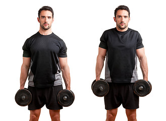 Image showing Dumbbell Shrugs