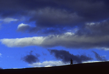 Image showing Prayer people in the clouds