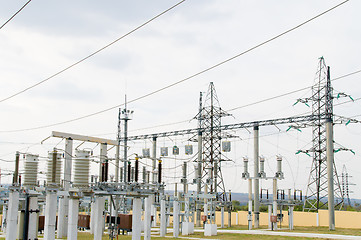 Image showing high-voltage substation