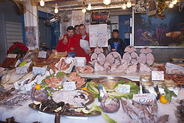 Image showing Ballaro, Palermo- selling fish