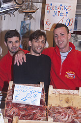 Image showing Ballaro, Palermo- selling shrimp