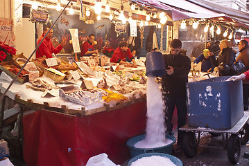 Image showing Ballaro, Palermo- selling fish