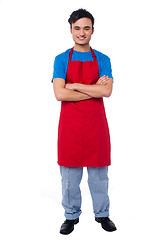 Image showing Casual full length portrait of male chef