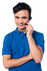 Image showing Happy young customer support executive