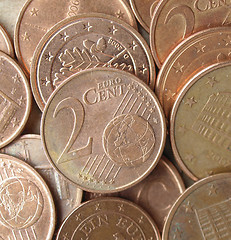 Image showing Euro coins background