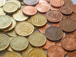 Image showing Euro coins