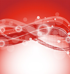 Image showing Abstract red magic wavy background