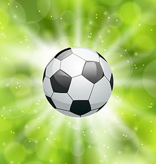 Image showing Football light background with ball