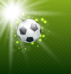 Image showing Football shine background with ball 