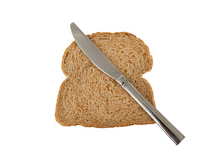 Image showing Slice of brown bread