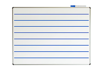 Image showing Whiteboard with lines drawn on it