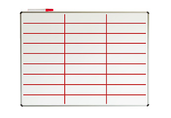 Image showing Whiteboard with lines drawn on it