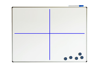 Image showing Whiteboard with lines drawn on it