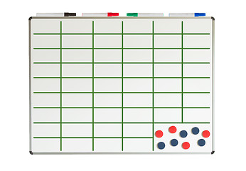 Image showing Whiteboard with lines drawn on it