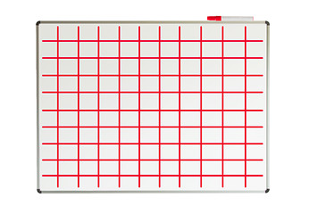 Image showing Whiteboard with lines drawn on it