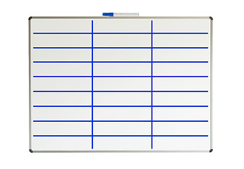Image showing Whiteboard with lines drawn on it