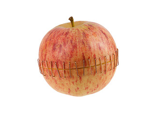 Image showing Sliced apple halves