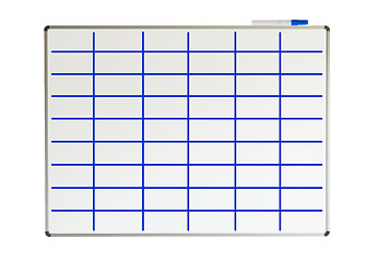 Image showing Whiteboard with lines drawn on it