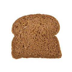 Image showing Slice of dark brown bread