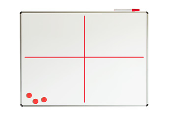 Image showing Whiteboard with lines drawn on it