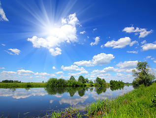 Image showing beautiful summer lake landscape