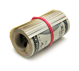 Image showing roll of 100 dollar bill