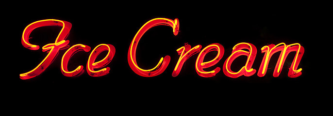 Image showing Ice cream neon sign