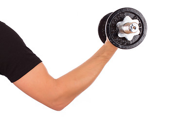 Image showing Arm and dumbbell