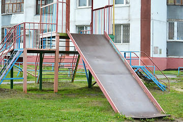 Image showing empty children's hills in a house yard