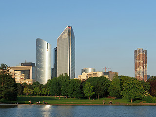 Image showing La Defense Skyscrapers seen from Nanterre park, Paris june 2013