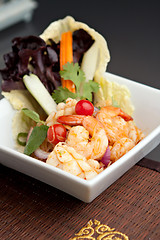 Image showing Thai Salad with Shrimp and Squid