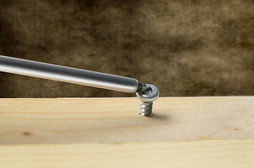 Image showing Screw and Screwdriver