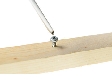 Image showing Screw and Screwdriver