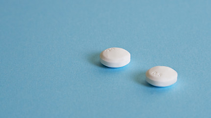 Image showing Two aspirin pills