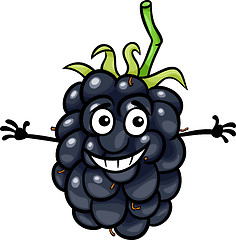 Image showing funny blackberry fruit cartoon illustration