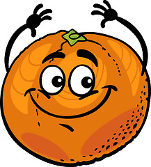 Image showing funny orange fruit cartoon illustration