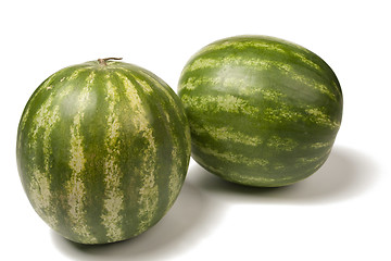 Image showing Ripe and juicy water melon isolated on white background