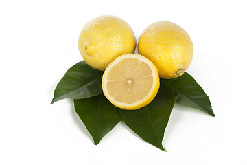 Image showing Fresh lemon isolated on white