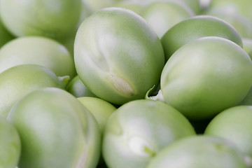 Image showing fresh green peas. studio photo
