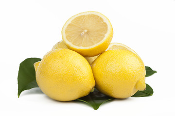 Image showing Fresh lemon isolated on white