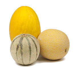 Image showing Melons as a healthy ingredient in many diet product on white background