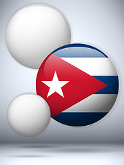 Image showing Cuba Flag Glossy Button